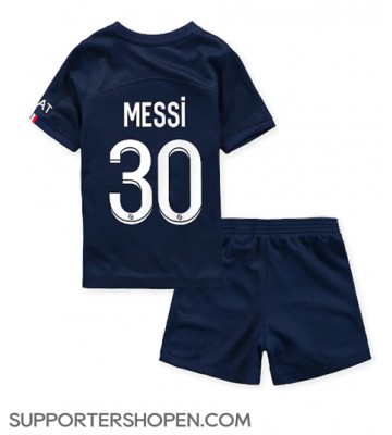 Paris Saint-Germain Lionel Messi #30 Hemmatröja Barn 2022-23 Kortärmad (+ korta byxor)